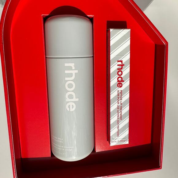 Rhode Peptide Lip Treatment Peppermint Glaze w/ Glazing Milk Holiday Gift Set BN - Picture 2 of 16